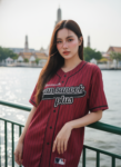 เสื้อเบสบอลพิมพ์ลาย สั่งทำ ออกแบบเอง ORDER 168 รอบ 5 ด้านหน้า