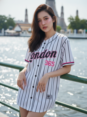 เสื้อเบสบอลพิมพ์ลาย สั่งทำ ออกแบบเอง ORDER 330 รอบ 3 ด้านหน้า