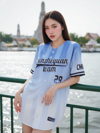 เสื้อเบสบอลพิมพ์ลาย สั่งทำ ออกแบบเอง ORDER 519 ด้านหน้า