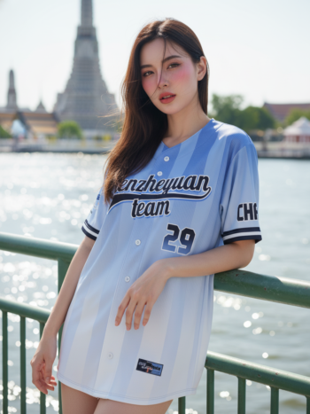 เสื้อเบสบอลพิมพ์ลาย สั่งทำ ออกแบบเอง ORDER 519 รอบ 2 ด้านหน้า