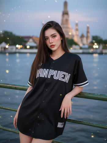 เสื้อเบสบอลพิมพ์ลาย สั่งทำ ออกแบบเอง ORDER 194 รอบ 4 ด้านหน้า