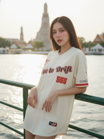 เสื้อเบสบอลพิมพ์ลาย สั่งทำ ออกแบบเอง ORDER 522 รอบ 2 แบบใหม่ ด้านหน้า