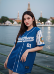 เสื้อเบสบอลพิมพ์ลาย สั่งทำ ออกแบบเอง ORDER 524 ด้านหน้า