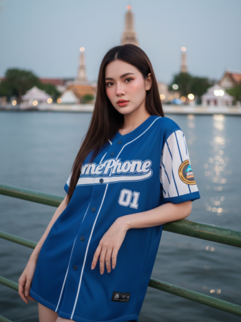 เสื้อเบสบอลพิมพ์ลาย สั่งทำ ออกแบบเอง ORDER 524 ด้านหน้า