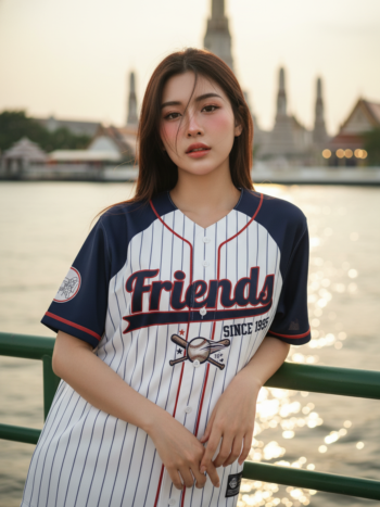 เสื้อเบสบอลพิมพ์ลาย สั่งทำ ออกแบบเอง ORDER 525 ด้านหน้า