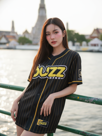 เสื้อเบสบอลพิมพ์ลาย สั่งทำ ออกแบบเอง ORDER 527 ด้านหน้า