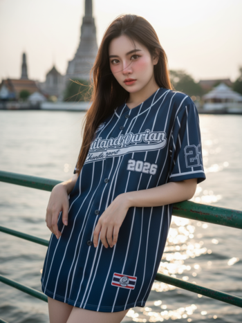 เสื้อเบสบอลพิมพ์ลาย สั่งทำ ออกแบบเอง ORDER 529  design ด้านหน้า