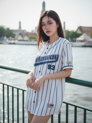เสื้อเบสบอลพิมพ์ลาย สั่งทำ ออกแบบเอง ORDER 530 ด้านหน้า