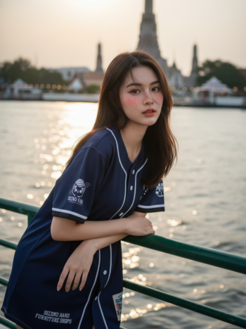 เสื้อเบสบอลพิมพ์ลาย สั่งทำ ออกแบบเอง ORDER 53 ด้านหน้า