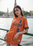 เสื้อเบสบอลพิมพ์ลาย สั่งทำ ออกแบบเอง ORDER 54 ด้านหน้า