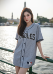 เสื้อเบสบอลพิมพ์ลาย สั่งทำ ออกแบบเอง ORDER 57 ด้านหน้า