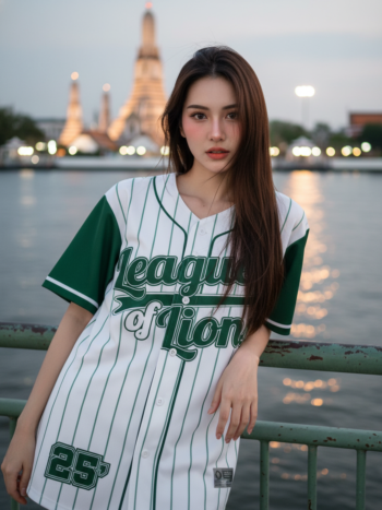 เสื้อเบสบอลพิมพ์ลาย สั่งทำ ออกแบบเอง ORDER 64 ด้านหน้า