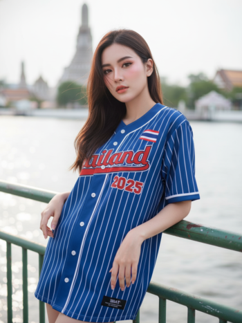 เสื้อเบสบอลพิมพ์ลาย สั่งทำ ออกแบบเอง ORDER 65 ด้านหน้า