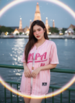 เสื้อเบสบอลพิมพ์ลาย สั่งทำ ออกแบบเอง ORDER 67 ด้านหน้า