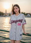 เสื้อเบสบอลพิมพ์ลาย สั่งทำ ออกแบบเอง ORDER 68 ด้านหน้า
