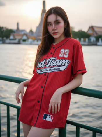 เสื้อเบสบอลพิมพ์ลาย สั่งทำ ออกแบบเอง ORDER 70 ด้านหน้า