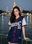 เสื้อเบสบอลพิมพ์ลาย สั่งทำ ออกแบบเอง ORDER 71 ด้านหน้า