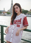เสื้อเบสบอลพิมพ์ลาย สั่งทำ ออกแบบเอง ORDER 76 ด้านหน้า
