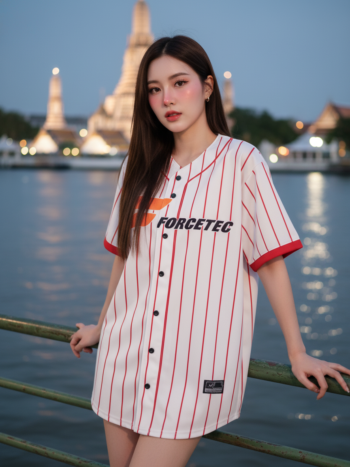 เสื้อเบสบอลพิมพ์ลาย สั่งทำ ออกแบบเอง ORDER 78 ด้านหน้า