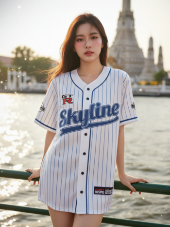 เสื้อเบสบอลพิมพ์ลาย สั่งทำ ออกแบบเอง ORDER 80 Confirm ด้านหน้า