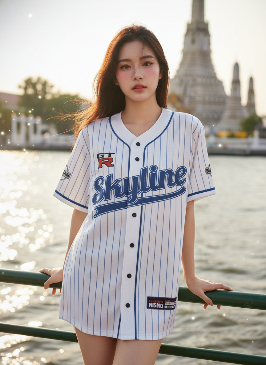 ORDER 80 Confirm เสื้อเบสบอล - ด้านหน้า เสื้อเบสบอลพิมพ์ลาย สั่งทำ ออกแบบเอง ORDER 80 Confirm ด้านหน้า