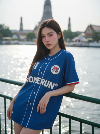 เสื้อเบสบอลพิมพ์ลาย สั่งทำ ออกแบบเอง ORDER 294 รอบ 2 ด้านหน้า