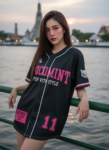 เสื้อเบสบอลพิมพ์ลาย สั่งทำ ออกแบบเอง ORDER 86 ด้านหน้า