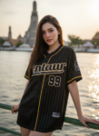 เสื้อเบสบอลพิมพ์ลาย สั่งทำ ออกแบบเอง ORDER 88 ด้านหน้า