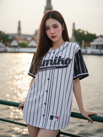 เสื้อเบสบอลพิมพ์ลาย สั่งทำ ออกแบบเอง ORDER 89 ด้านหน้า