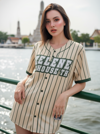 เสื้อเบสบอลพิมพ์ลาย สั่งทำ ออกแบบเอง ORDER 91 Confirm ด้านหน้า