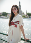 เสื้อเบสบอลพิมพ์ลาย สั่งทำ ออกแบบเอง ORDER 100 ด้านหน้า