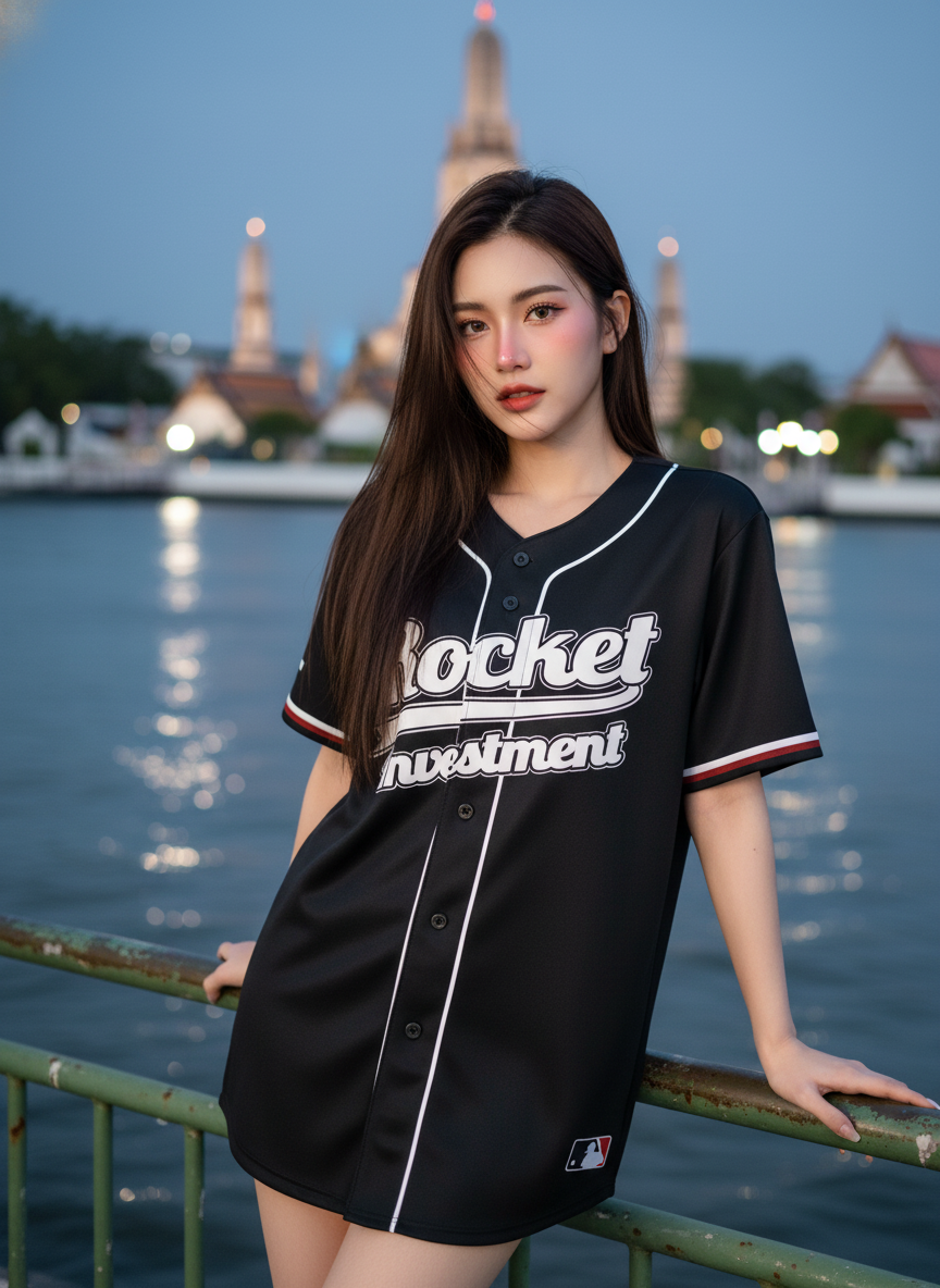 ORDER 102 เสื้อเบสบอล - ด้านหน้า เสื้อเบสบอลพิมพ์ลาย สั่งทำ ออกแบบเอง ORDER 102 ด้านหน้า