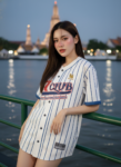 เสื้อเบสบอลพิมพ์ลาย สั่งทำ ออกแบบเอง ORDER 103 ด้านหน้า
