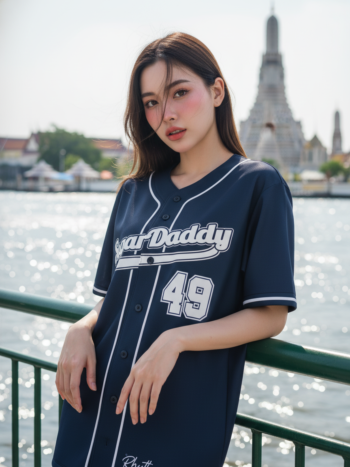 เสื้อเบสบอลพิมพ์ลาย สั่งทำ ออกแบบเอง ORDER 104 ด้านหน้า