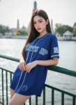 เสื้อเบสบอลพิมพ์ลาย สั่งทำ ออกแบบเอง ORDER 105 ด้านหน้า