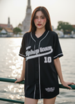 เสื้อเบสบอลพิมพ์ลาย สั่งทำ ออกแบบเอง ORDER 106 ด้านหน้า