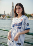 เสื้อเบสบอลพิมพ์ลาย สั่งทำ ออกแบบเอง ORDER 108 ด้านหน้า