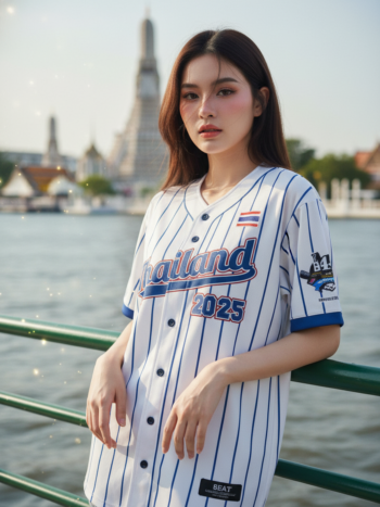 เสื้อเบสบอลพิมพ์ลาย สั่งทำ ออกแบบเอง ORDER 108 ด้านหน้า