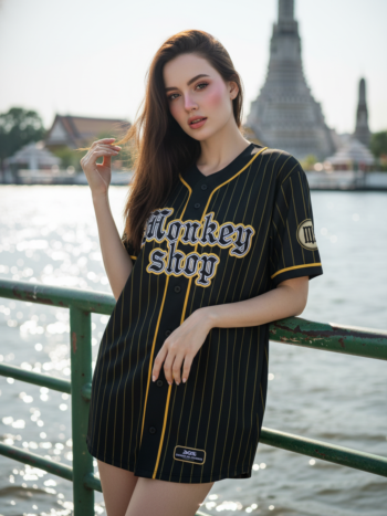 เสื้อเบสบอลพิมพ์ลาย สั่งทำ ออกแบบเอง ORDER 115 ด้านหน้า