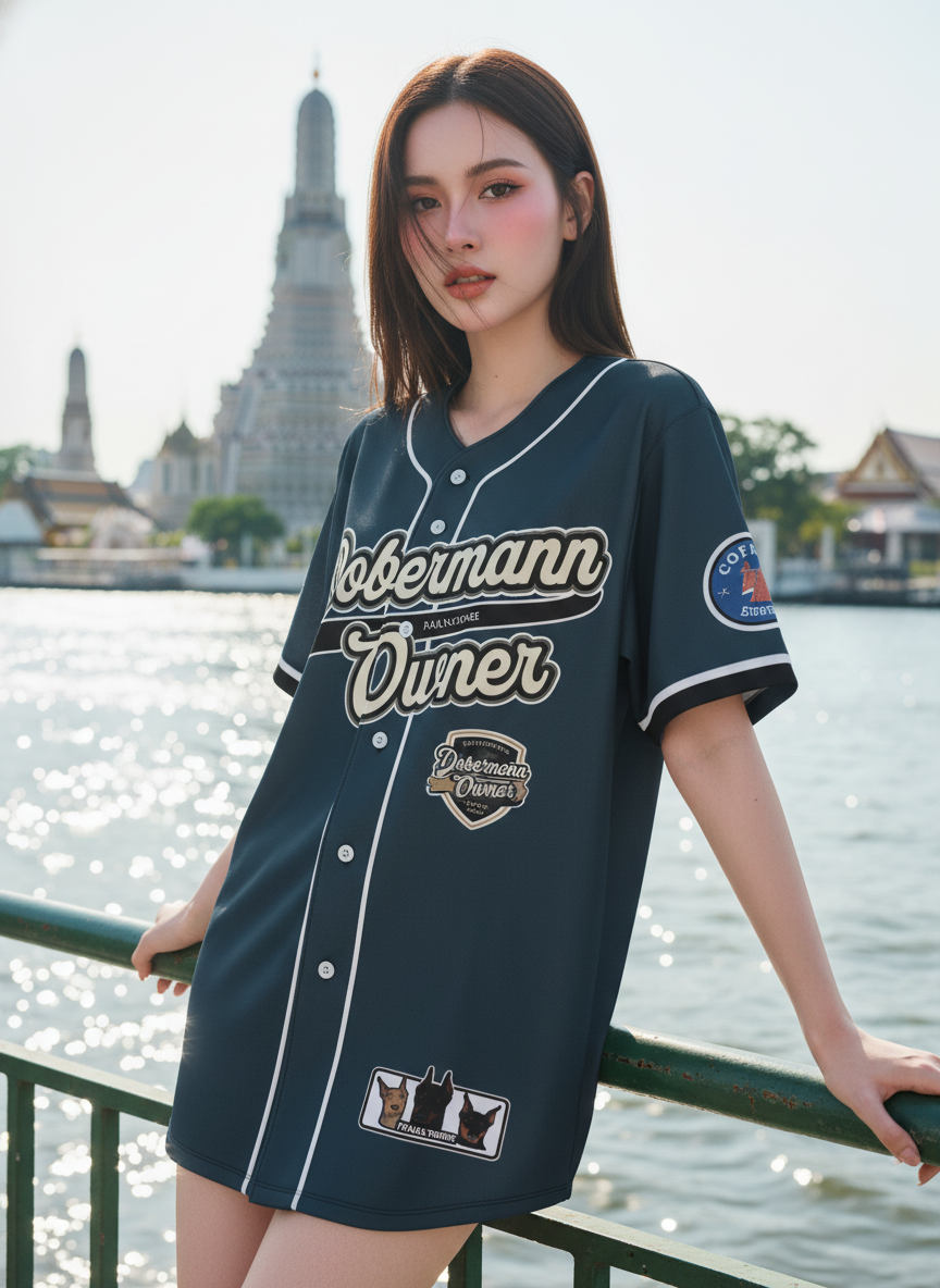 ORDER 116 เสื้อเบสบอล - ด้านหน้า เสื้อเบสบอลพิมพ์ลาย สั่งทำ ออกแบบเอง ORDER 116 ด้านหน้า