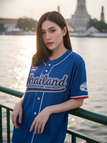 เสื้อเบสบอลพิมพ์ลาย สั่งทำ ออกแบบเอง ORDER 118 ด้านหน้า