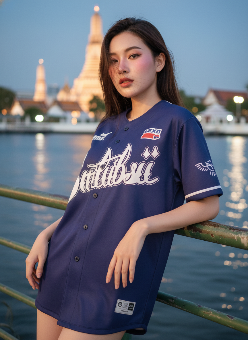 ORDER 93 เสื้อเบสบอล - ด้านหน้า เสื้อเบสบอลพิมพ์ลาย สั่งทำ ออกแบบเอง ORDER 93 ด้านหน้า