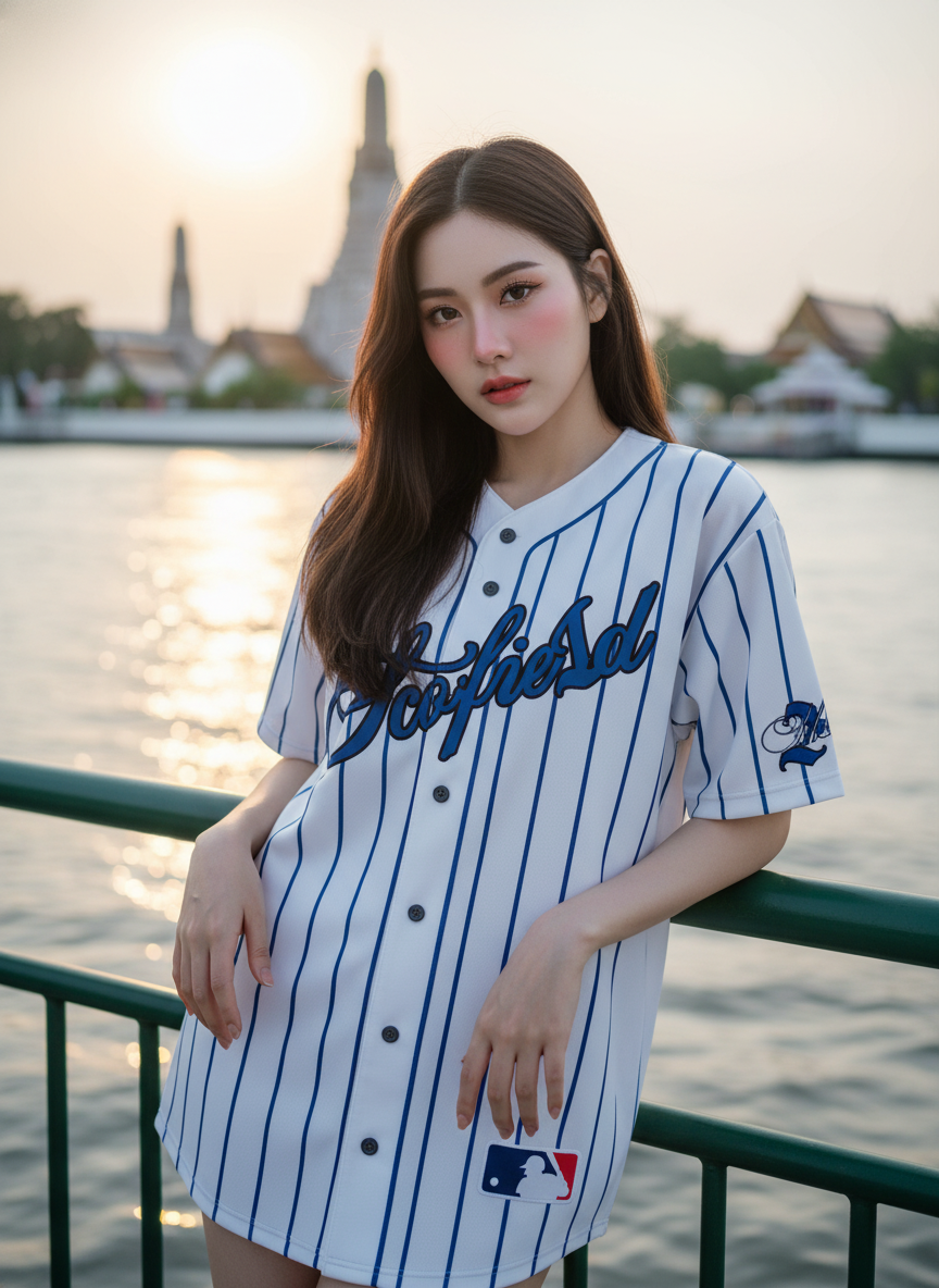 ORDER 95 เสื้อเบสบอล - ด้านหน้า เสื้อเบสบอลพิมพ์ลาย สั่งทำ ออกแบบเอง ORDER 95 ด้านหน้า