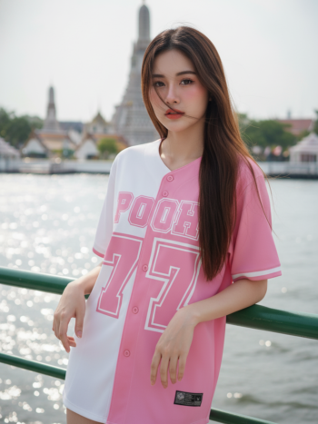 เสื้อเบสบอลพิมพ์ลาย สั่งทำ ออกแบบเอง ORDER 98 ด้านหน้า