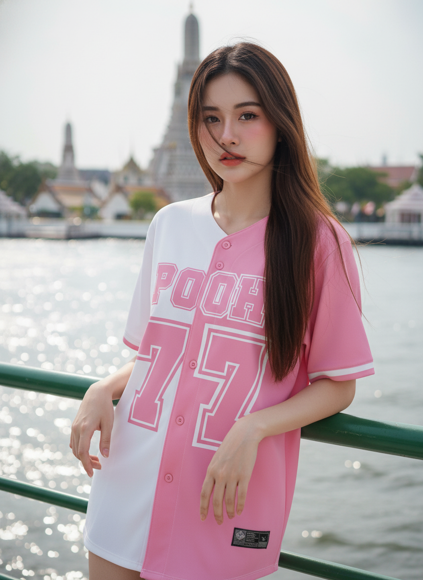 ORDER 98 เสื้อเบสบอล - ด้านหน้า เสื้อเบสบอลพิมพ์ลาย สั่งทำ ออกแบบเอง ORDER 98 ด้านหน้า