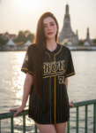 เสื้อเบสบอลพิมพ์ลาย สั่งทำ ออกแบบเอง ORDER107 ด้านหน้า