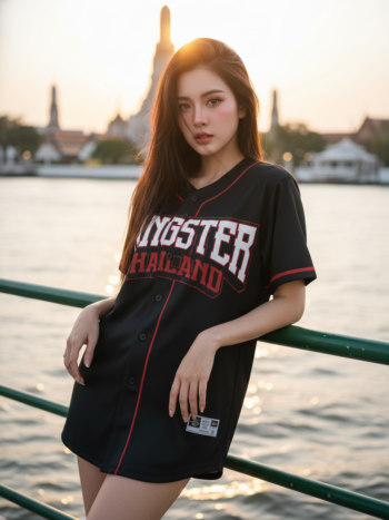 เสื้อเบสบอลพิมพ์ลาย สั่งทำ ออกแบบเอง ORDER113 ด้านหน้า