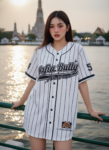 เสื้อเบสบอลพิมพ์ลาย สั่งทำ ออกแบบเอง ORDER 124 ด้านหน้า