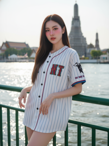 เสื้อเบสบอลพิมพ์ลาย สั่งทำ ออกแบบเอง ORDER 125 ด้านหน้า
