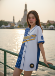 เสื้อเบสบอลพิมพ์ลาย สั่งทำ ออกแบบเอง ORDER 128 ด้านหน้า
